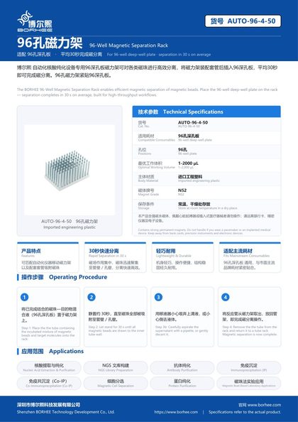 AUTO-96-4-50 96孔磁力架 产品彩页