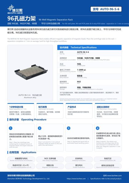 AUTO-96-5-6 96孔磁力架 产品彩页