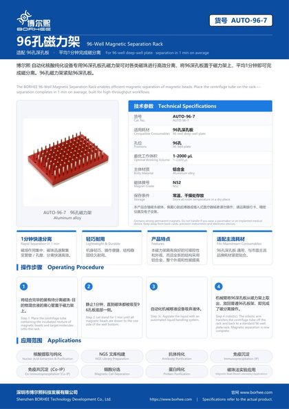 AUTO-96-7 96孔磁力架 产品彩页