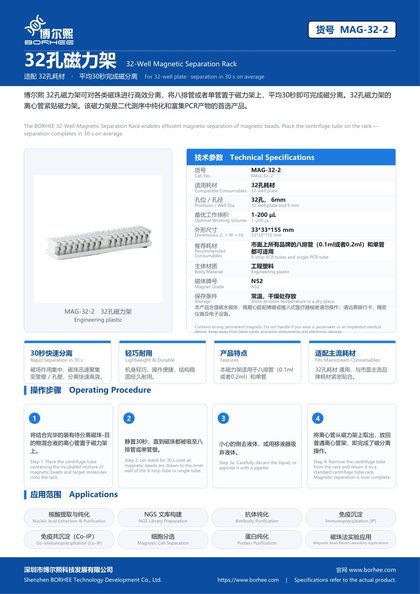 MAG-32-2 32孔磁力架 产品彩页